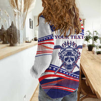 United States Hockey Personalized Women Casual Shirt Losing Teeth Winning Wars Since 1776 White Style