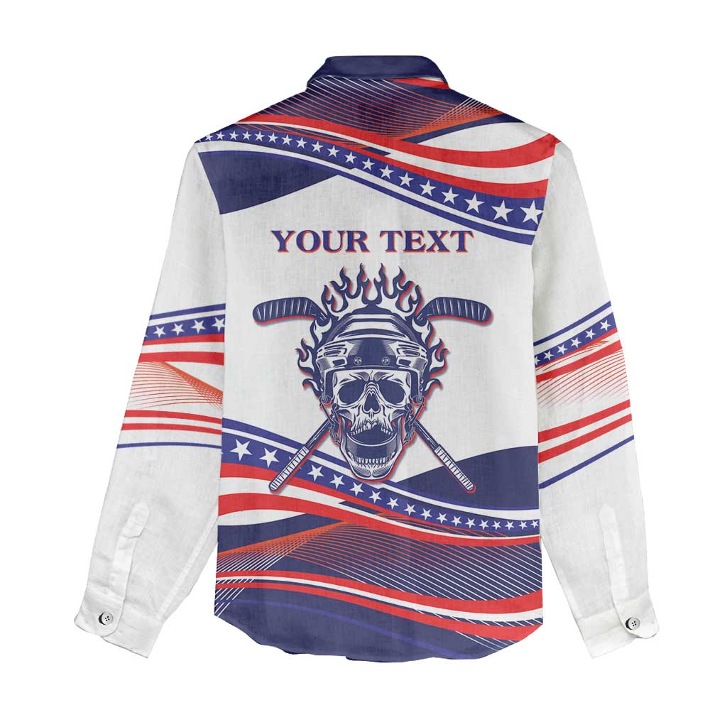 United States Hockey Personalized Women Casual Shirt Losing Teeth Winning Wars Since 1776 White Style