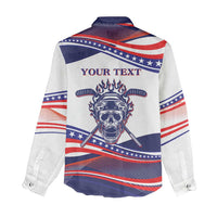 United States Hockey Personalized Women Casual Shirt Losing Teeth Winning Wars Since 1776 White Style