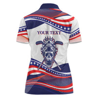 United States Hockey Personalized Women Polo Shirt Losing Teeth Winning Wars Since 1776 White Style