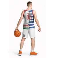 Custom Greece Italy Cultural Half Flag Basketball Jersey Scratch Style