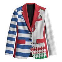Custom Greece Italy Cultural Half Flag Blazer Scratch Style