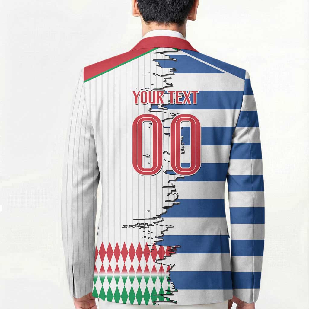Custom Greece Italy Cultural Half Flag Blazer Scratch Style
