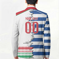 Custom Greece Italy Cultural Half Flag Blazer Scratch Style