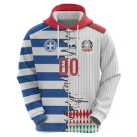Custom Greece Italy Cultural Half Flag Hoodie Scratch Style