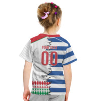 Custom Greece Italy Cultural Half Flag Kid T Shirt Scratch Style
