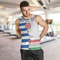 Custom Greece Italy Cultural Half Flag Men Tank Top Scratch Style