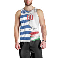 Custom Greece Italy Cultural Half Flag Men Tank Top Scratch Style