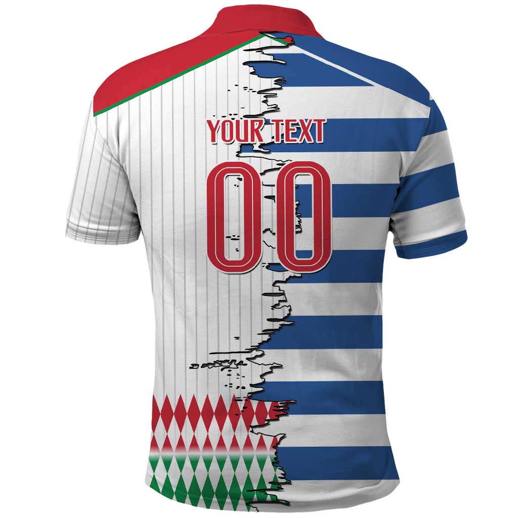 Custom Greece Italy Cultural Half Flag Polo Shirt Scratch Style