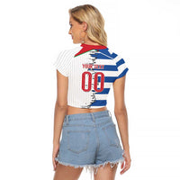 Custom Greece Italy Cultural Half Flag Raglan Cropped T Shirt Scratch Style