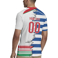 Custom Greece Italy Cultural Half Flag Rugby Jersey Scratch Style