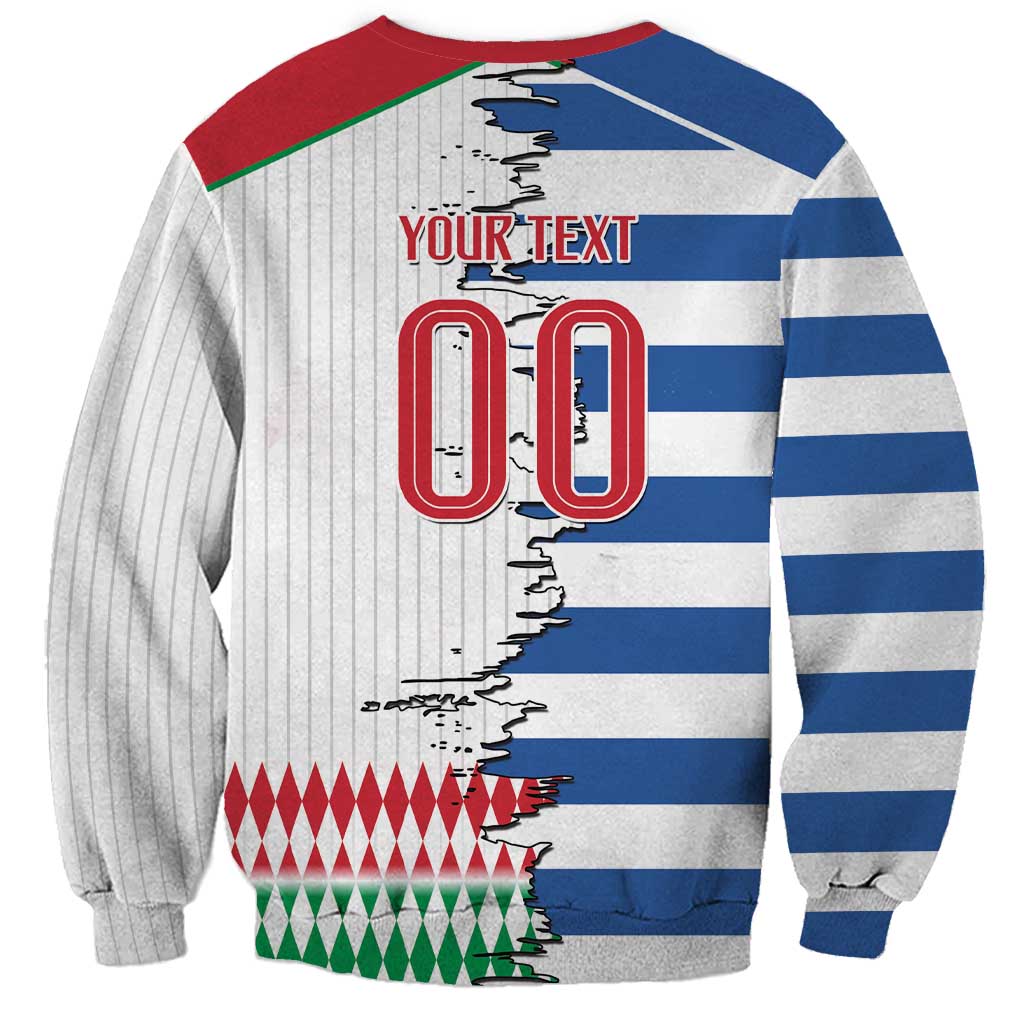Custom Greece Italy Cultural Half Flag Sweatshirt Scratch Style