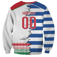 Custom Greece Italy Cultural Half Flag Sweatshirt Scratch Style