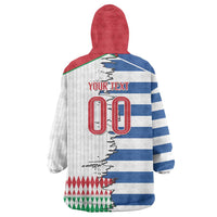 Custom Greece Italy Cultural Half Flag Wearable Blanket Hoodie Scratch Style