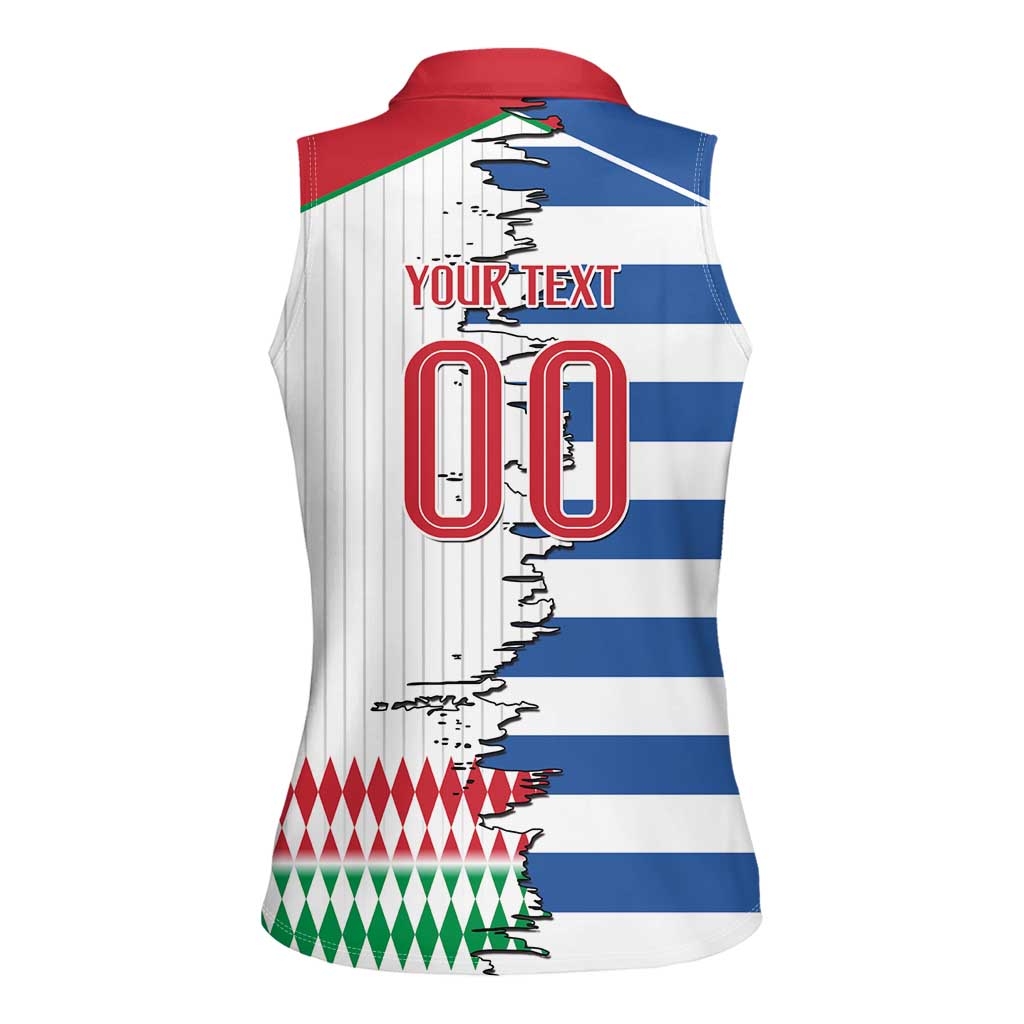 Custom Greece Italy Cultural Half Flag Women Sleeveless Polo Shirt Scratch Style