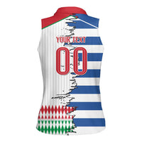 Custom Greece Italy Cultural Half Flag Women Sleeveless Polo Shirt Scratch Style
