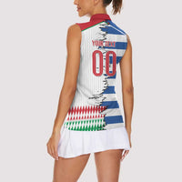 Custom Greece Italy Cultural Half Flag Women Sleeveless Polo Shirt Scratch Style
