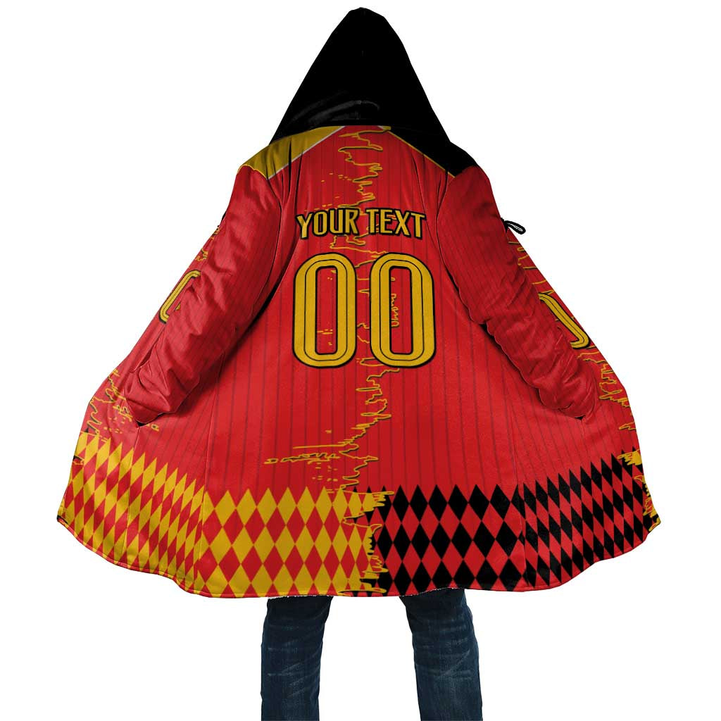 Custom Albania Montenegro Cultural Half Flag Cloak Scratch Style