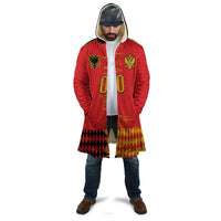 Custom Albania Montenegro Cultural Half Flag Cloak Scratch Style