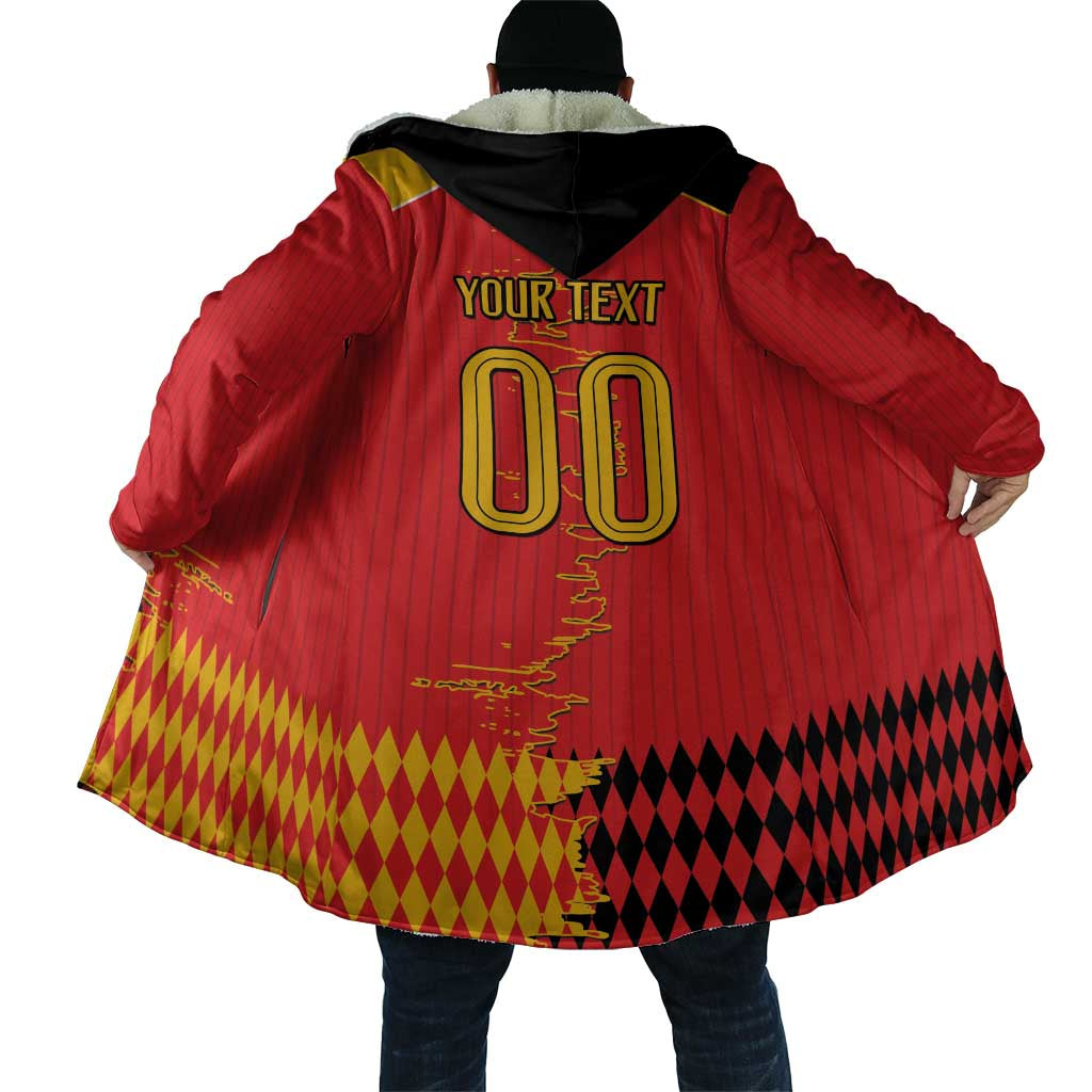 Custom Albania Montenegro Cultural Half Flag Cloak Scratch Style