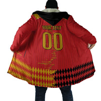 Custom Albania Montenegro Cultural Half Flag Cloak Scratch Style