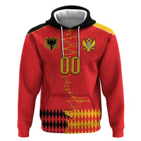 Custom Albania Montenegro Cultural Half Flag Hoodie Scratch Style