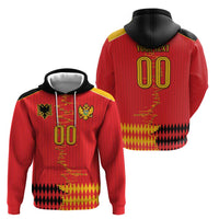 Custom Albania Montenegro Cultural Half Flag Hoodie Scratch Style
