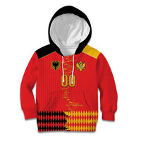Custom Albania Montenegro Cultural Half Flag Kid Hoodie Scratch Style