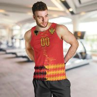 Custom Albania Montenegro Cultural Half Flag Men Tank Top Scratch Style
