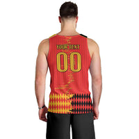 Custom Albania Montenegro Cultural Half Flag Men Tank Top Scratch Style