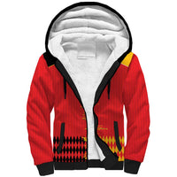 Custom Albania Montenegro Cultural Half Flag Sherpa Hoodie Scratch Style
