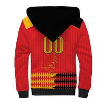 Custom Albania Montenegro Cultural Half Flag Sherpa Hoodie Scratch Style