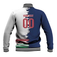 Custom France Italy Cultural Half Flag Baseball Jacket Scratch Style