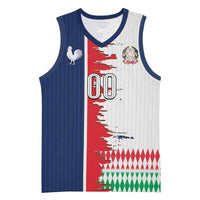 Custom France Italy Cultural Half Flag Basketball Jersey Scratch Style