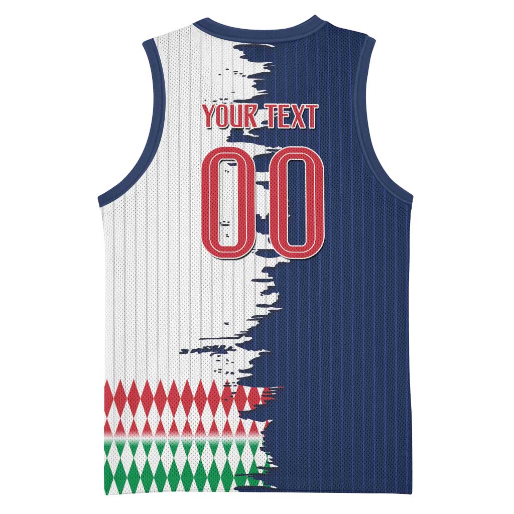 Custom France Italy Cultural Half Flag Basketball Jersey Scratch Style