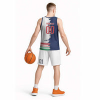 Custom France Italy Cultural Half Flag Basketball Jersey Scratch Style