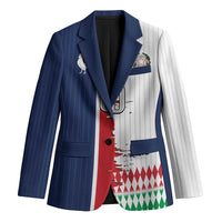 Custom France Italy Cultural Half Flag Blazer Scratch Style