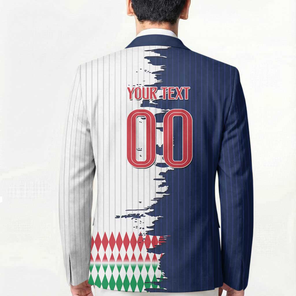 Custom France Italy Cultural Half Flag Blazer Scratch Style
