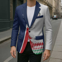 Custom France Italy Cultural Half Flag Blazer Scratch Style