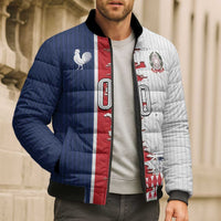 Custom France Italy Cultural Half Flag Bomber Puffer Jacket Scratch Style