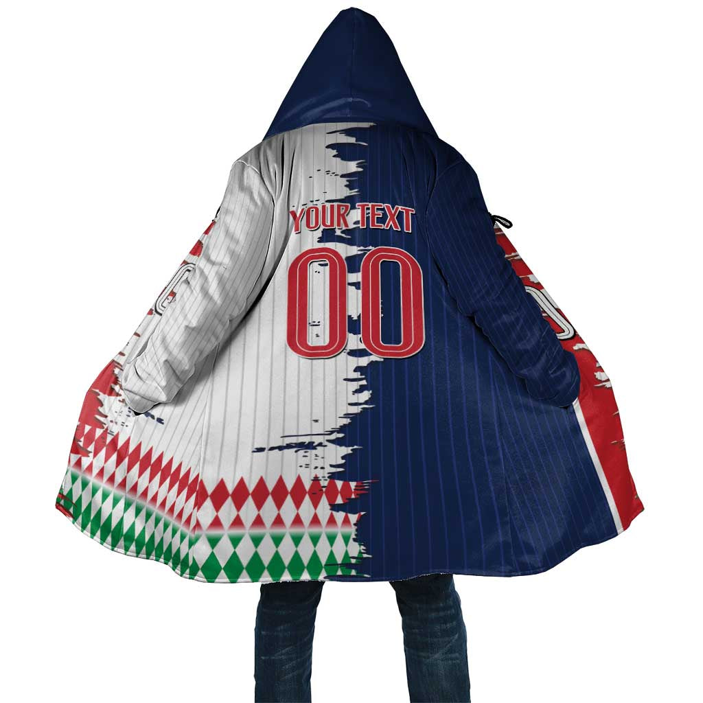 Custom France Italy Cultural Half Flag Cloak Scratch Style