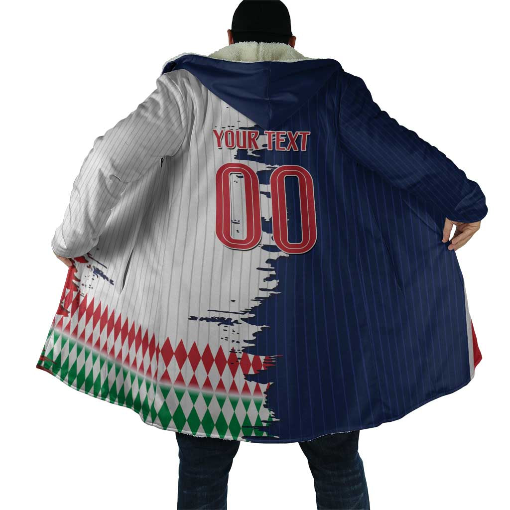 Custom France Italy Cultural Half Flag Cloak Scratch Style