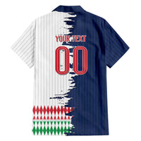 Custom France Italy Cultural Half Flag Hawaiian Shirt Scratch Style