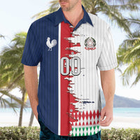 Custom France Italy Cultural Half Flag Hawaiian Shirt Scratch Style