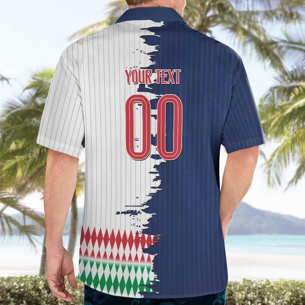 Custom France Italy Cultural Half Flag Hawaiian Shirt Scratch Style