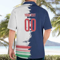 Custom France Italy Cultural Half Flag Hawaiian Shirt Scratch Style