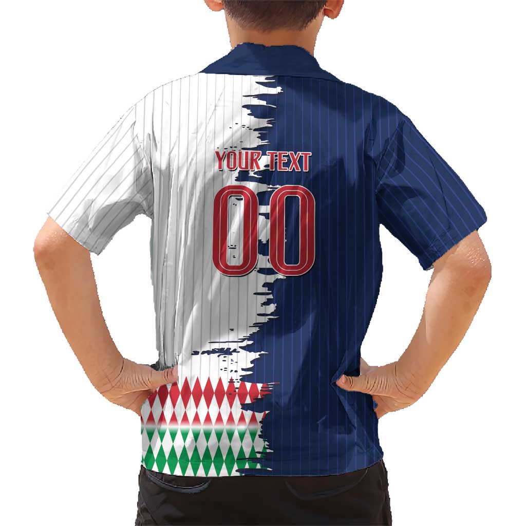 Custom France Italy Cultural Half Flag Hawaiian Shirt Scratch Style