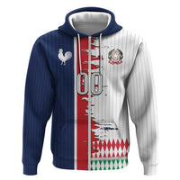 Custom France Italy Cultural Half Flag Hoodie Scratch Style