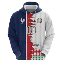 Custom France Italy Cultural Half Flag Hoodie Scratch Style