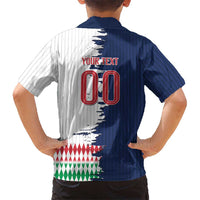 Custom France Italy Cultural Half Flag Kid Hawaiian Shirt Scratch Style